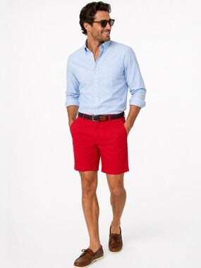 OPPOSUITS Red Dress Shorts‎ Mens 34 Flat Front Tailored Golf Derby